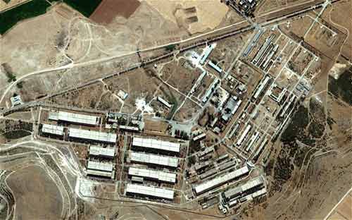 Aerial view of al-Safira chemical weapons facility.