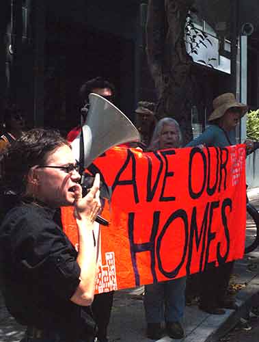 Eviction fighter Sarah fred Sherburn-Zimmer.