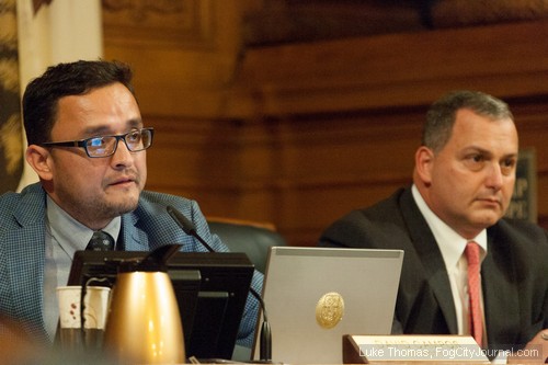 Committee Chair David Campos and Police Commission President Thomas Mazzucco.