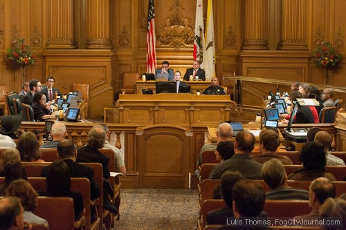 A special joint meeting of the Neighborhood Services and Safety Committee and the Police Commission was held Thursday at City Hall to address soaring pedestrian fatalities in San Francisco.  Photos by Luke Thomas.