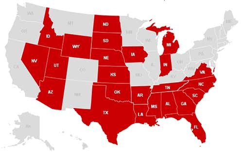 Twenty-four states have enacted right-to-work laws.
