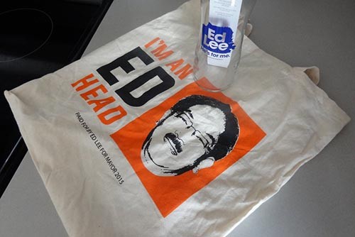 Ed Lee schwag handed out at the Democratic Party Convention in Anaheim. Photo by Adriel Hampton.